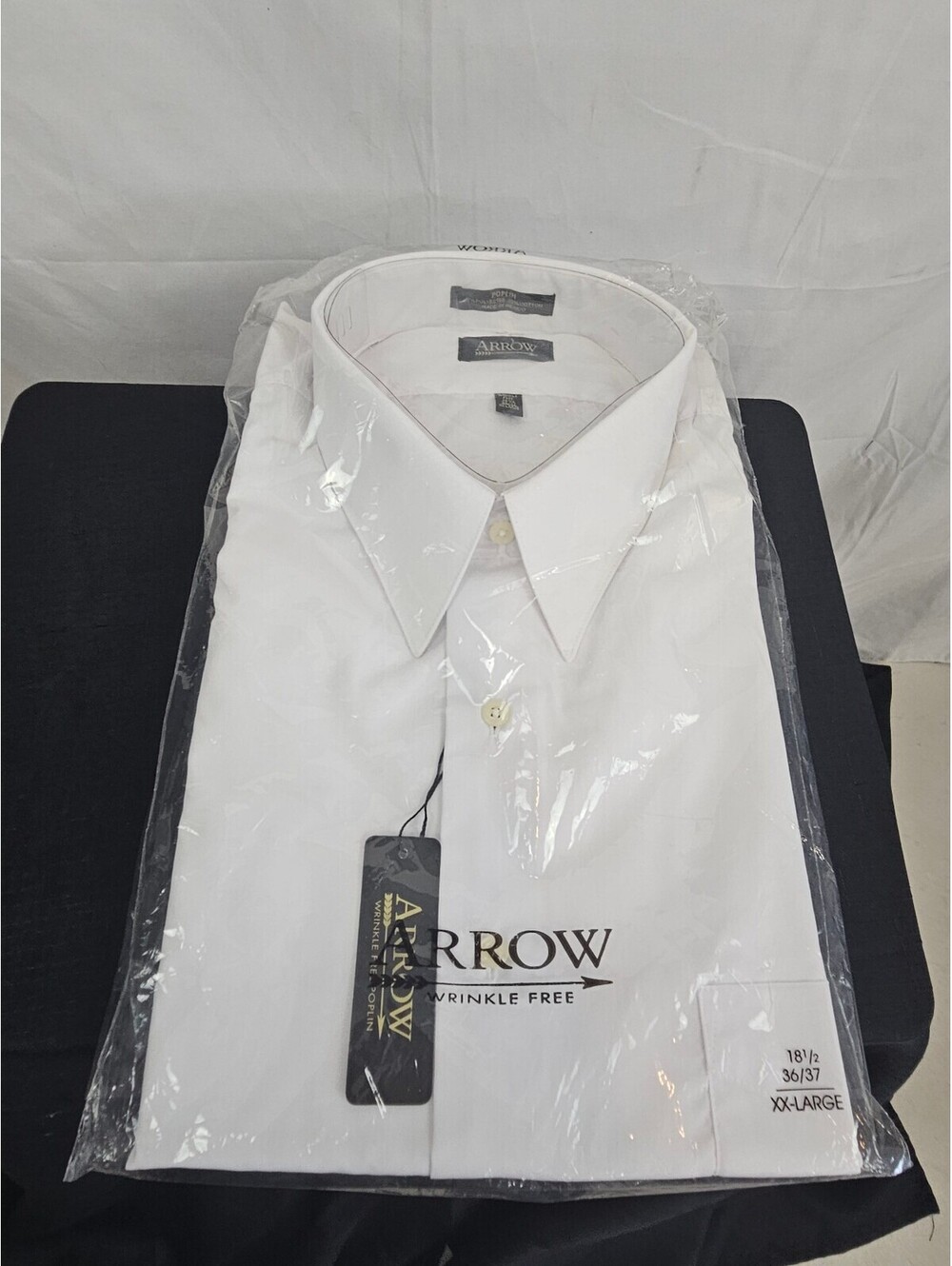 Arrow Wrinkle Free White Dress Shirt XXL 18.5/36-37 NWT